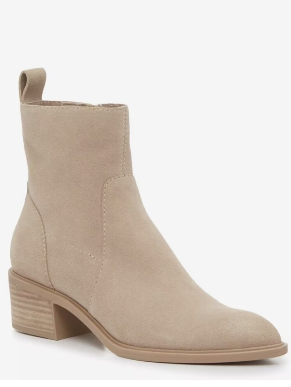 Dolce Vita,Bryson Suede Block Heel Ankle Boots - Taupe